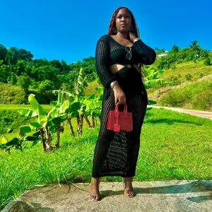 Knitted Black Midi Dress ON SALE